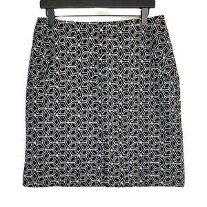 Talbots Geometric Print Pencil Skirt